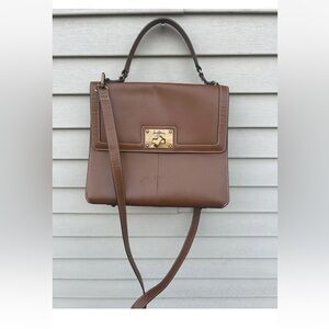Sam Edelman Brown Leather - classic Sophia Satchel Bag